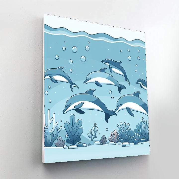 Dreamy Dolphin Dive Paint By Numbers Kits