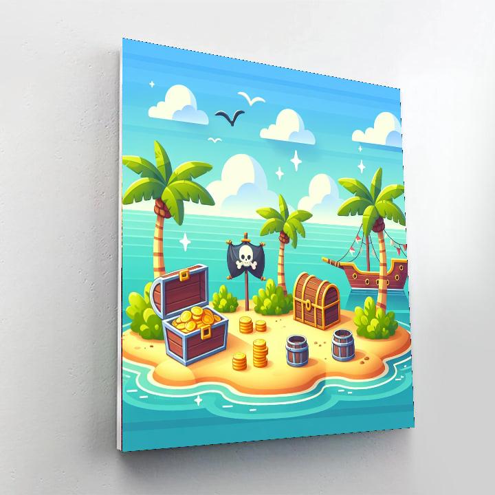 Secret Treasure Island Painting Number Kit