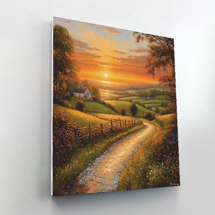 Thomas Gainsborough Inspired Sunset In The Countryside  Paint By Number