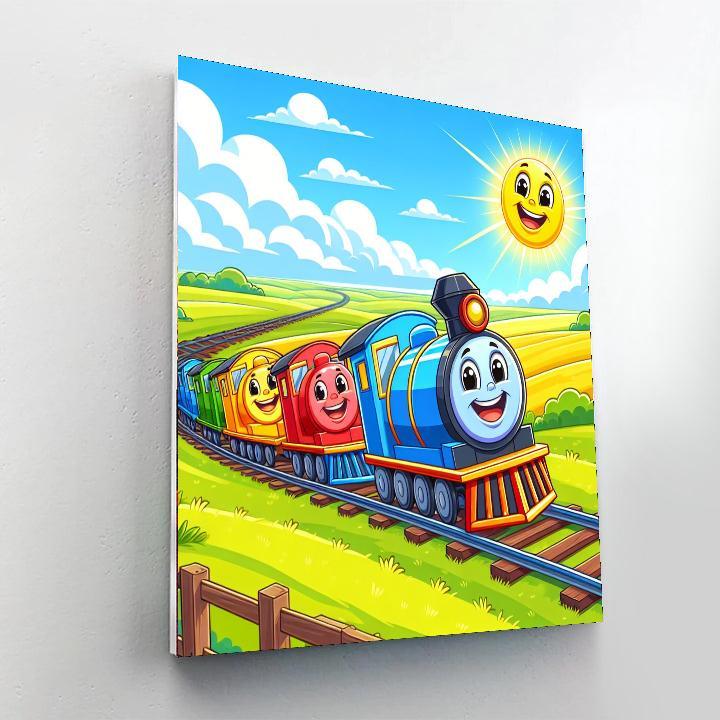 Jolly Train Painting By Numbers Kit