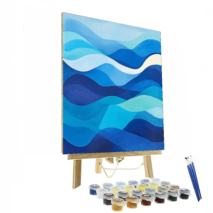 Pollock Inspired Abstract Ocean Symphony Paint By Numbers Kits