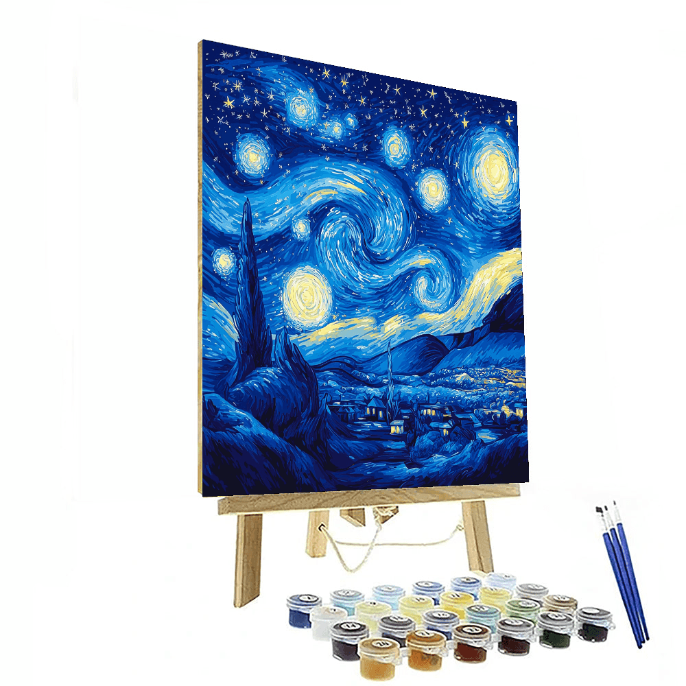 Van Gogh Inspired Celestial Lightshow  Painting By Numbers Kit