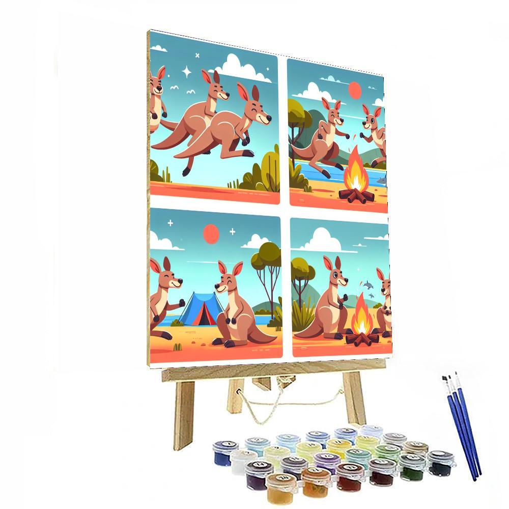 Kooky Kangaroo Kamp Painting Number Kit