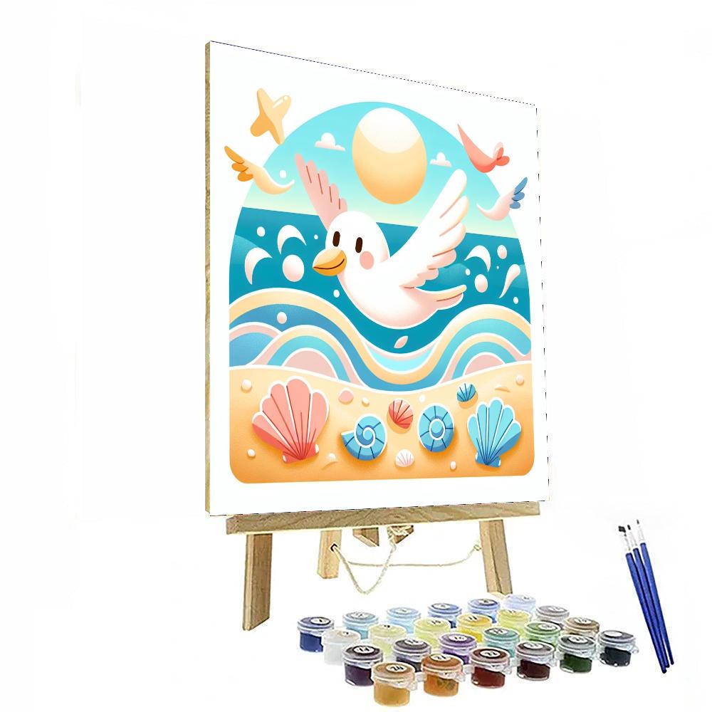 Sweet Seagull Numbered Painting Kits