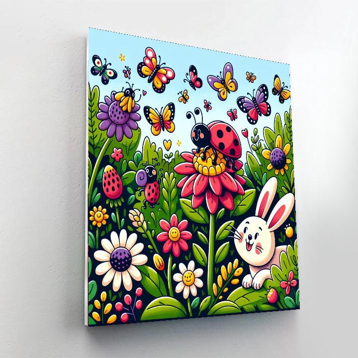Cute Critters In The Garden Painting By Numbers Kit