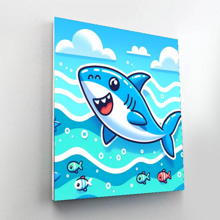 Funky Shark DIY Paint By Numbers