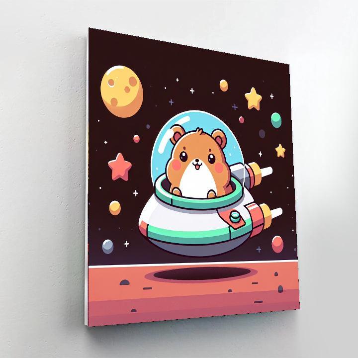 Galactic Hamster Quest Number Painting