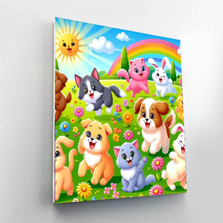 Cute Pets Parade Paint By Numbers
