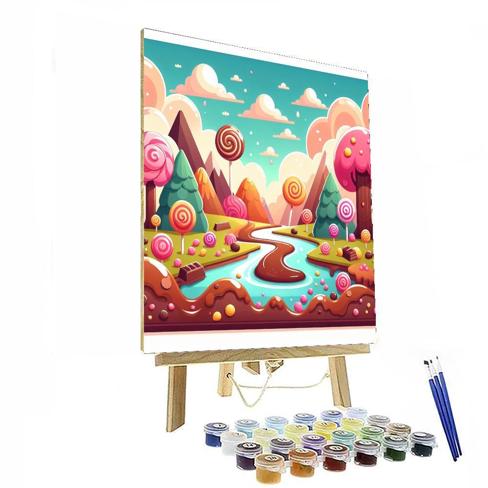 Cheery Candy Land Adventure Paint By Numbers