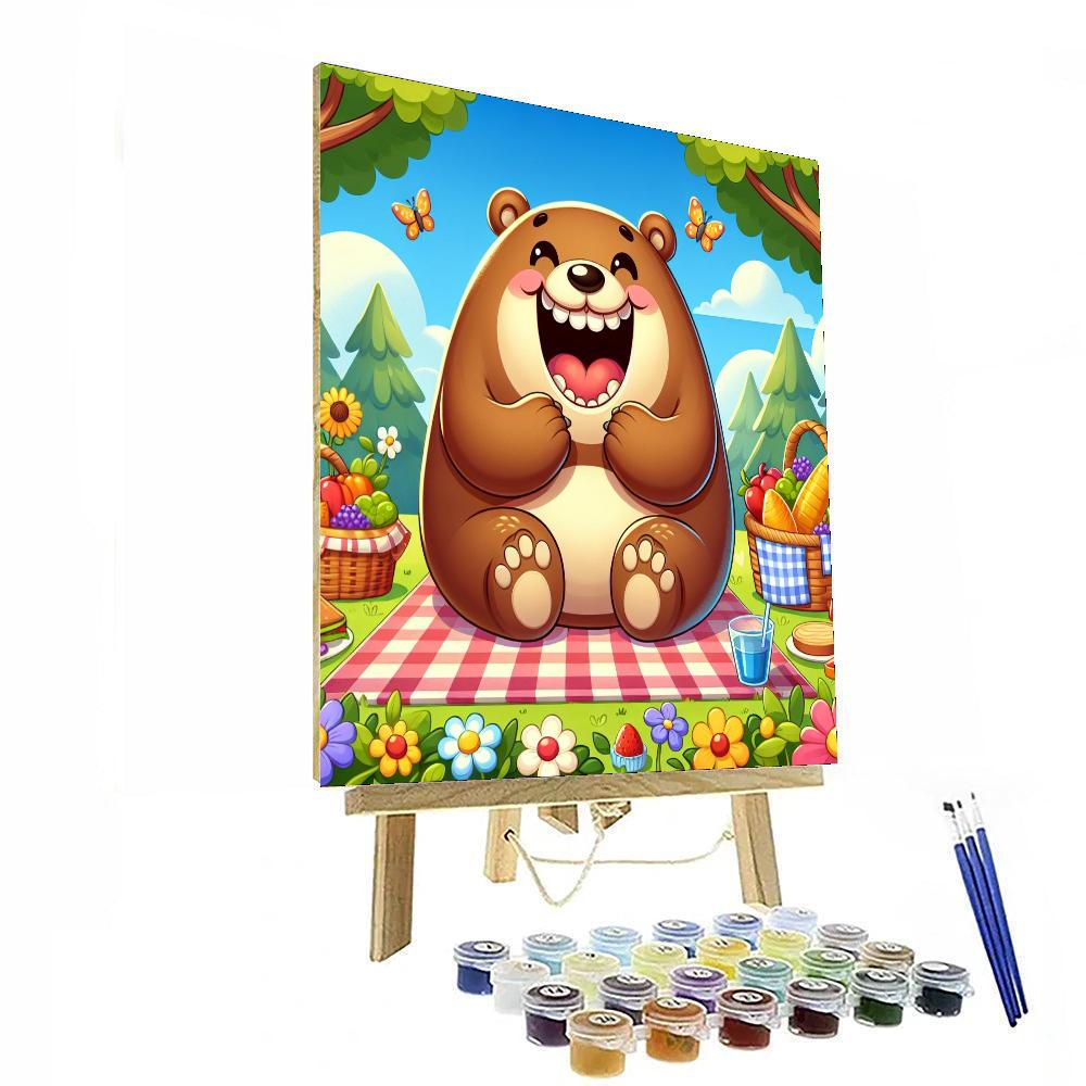Bubbly Bear's Picnic Paint By Number