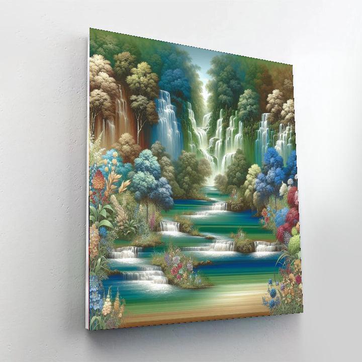 Cascading Waterfalls Retreat Paint By Numbers Kits