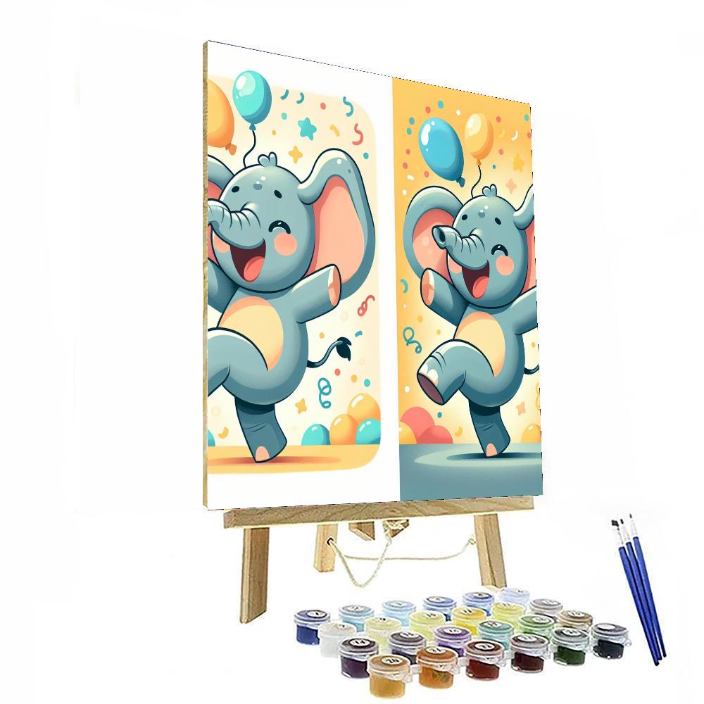 Dancing Elephant Painting Number Kit
