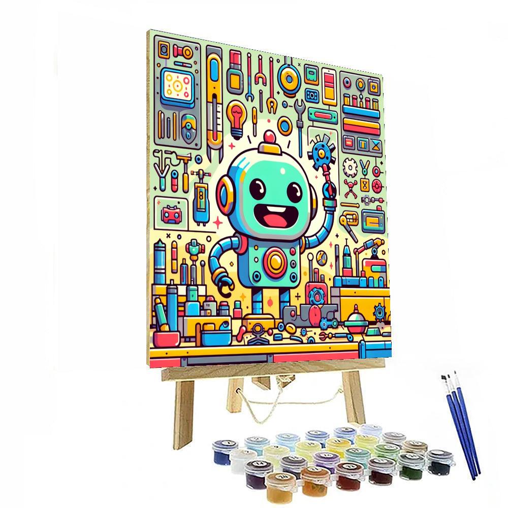Robot Engineers Workshop Paint By Numbers