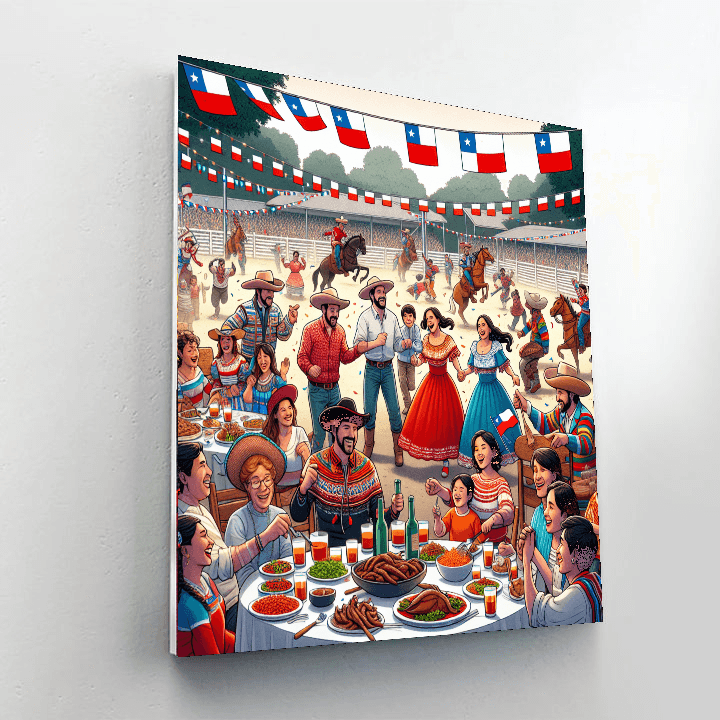 Fiestas Patrias - Santiago, Chile Paint By Color