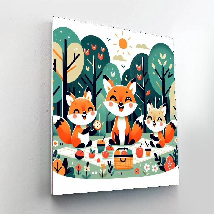 Fluffy Fox Friends Paint By Numbers Kits