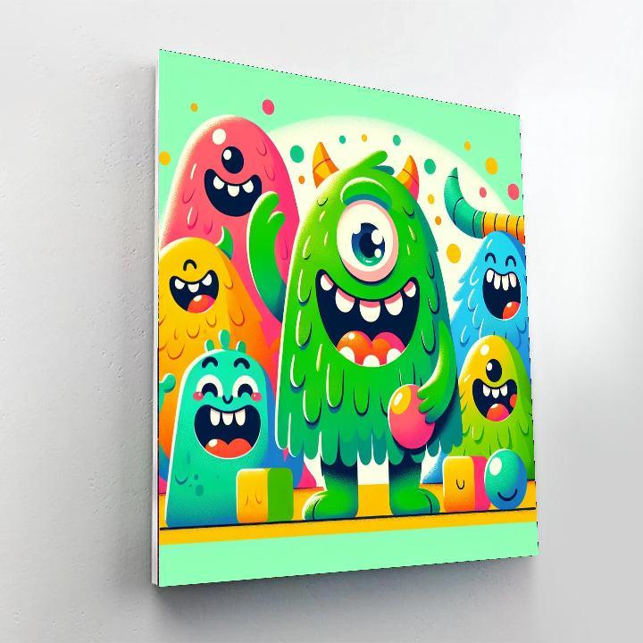 Friendly Monster Land Numbered Painting Kits