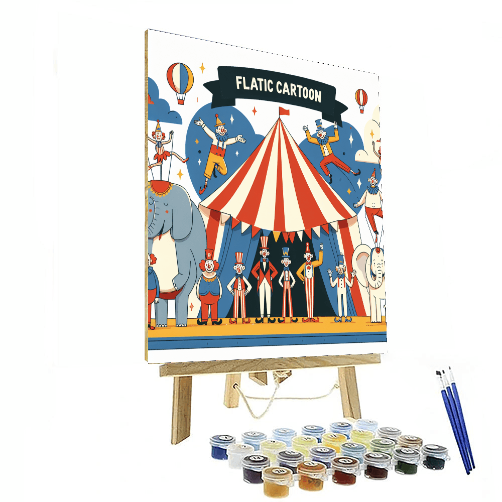 Charming Circus Extravaganza Painting By Numbers Kit
