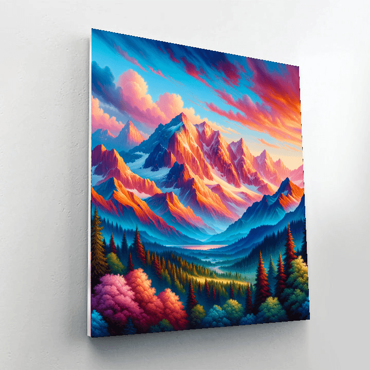 Majestic Mountain Scene Paint By Numbers Kits