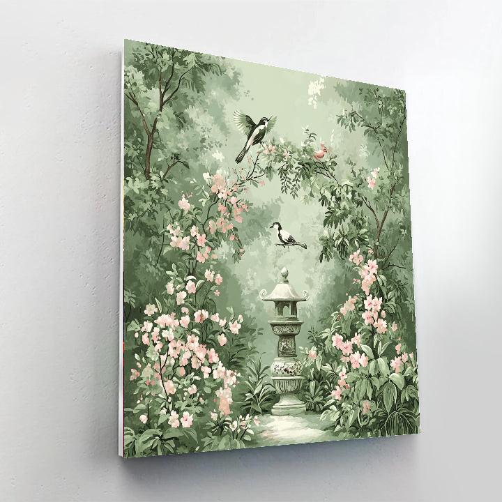 Jean-Baptiste Pillement Inspired Elegant Chinoiserie Garden  Paint By Numbers