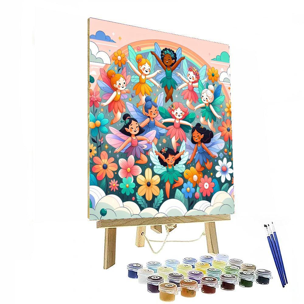 Fairies In A Flower Land Paint By Numbers