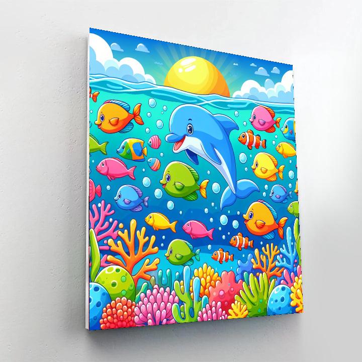 Underwater Fun Zone Number Painting