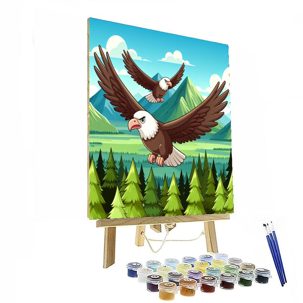 Enthusiastic Eagles Paint By Numbers Art