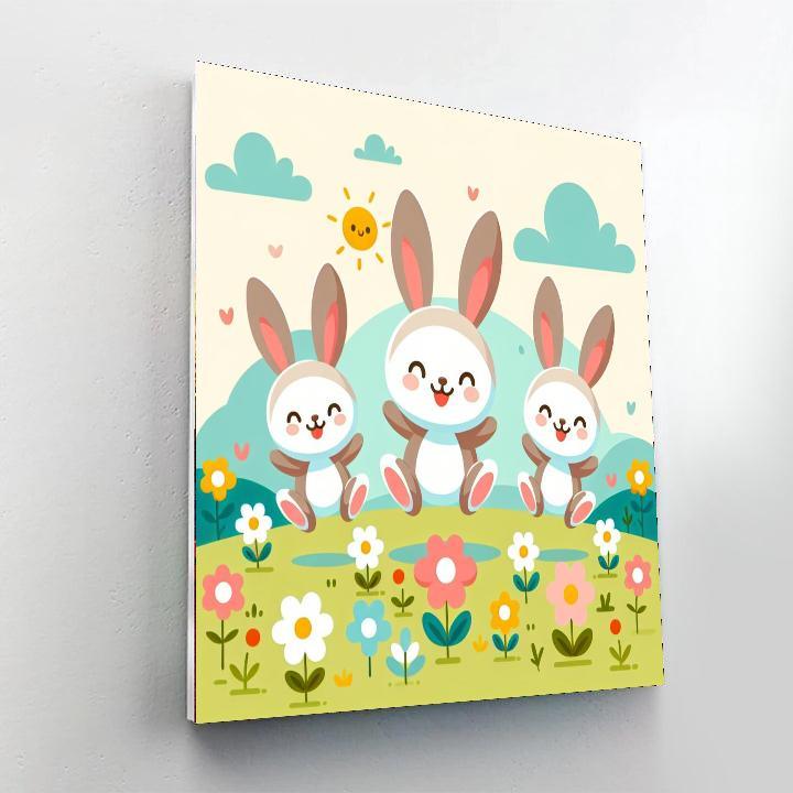 Bouncy Bunny Family Paint By Numbers
