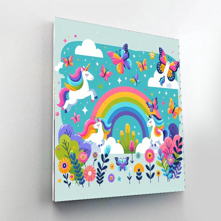 Radiant Rainbow Realm Painting By Numbers Kit