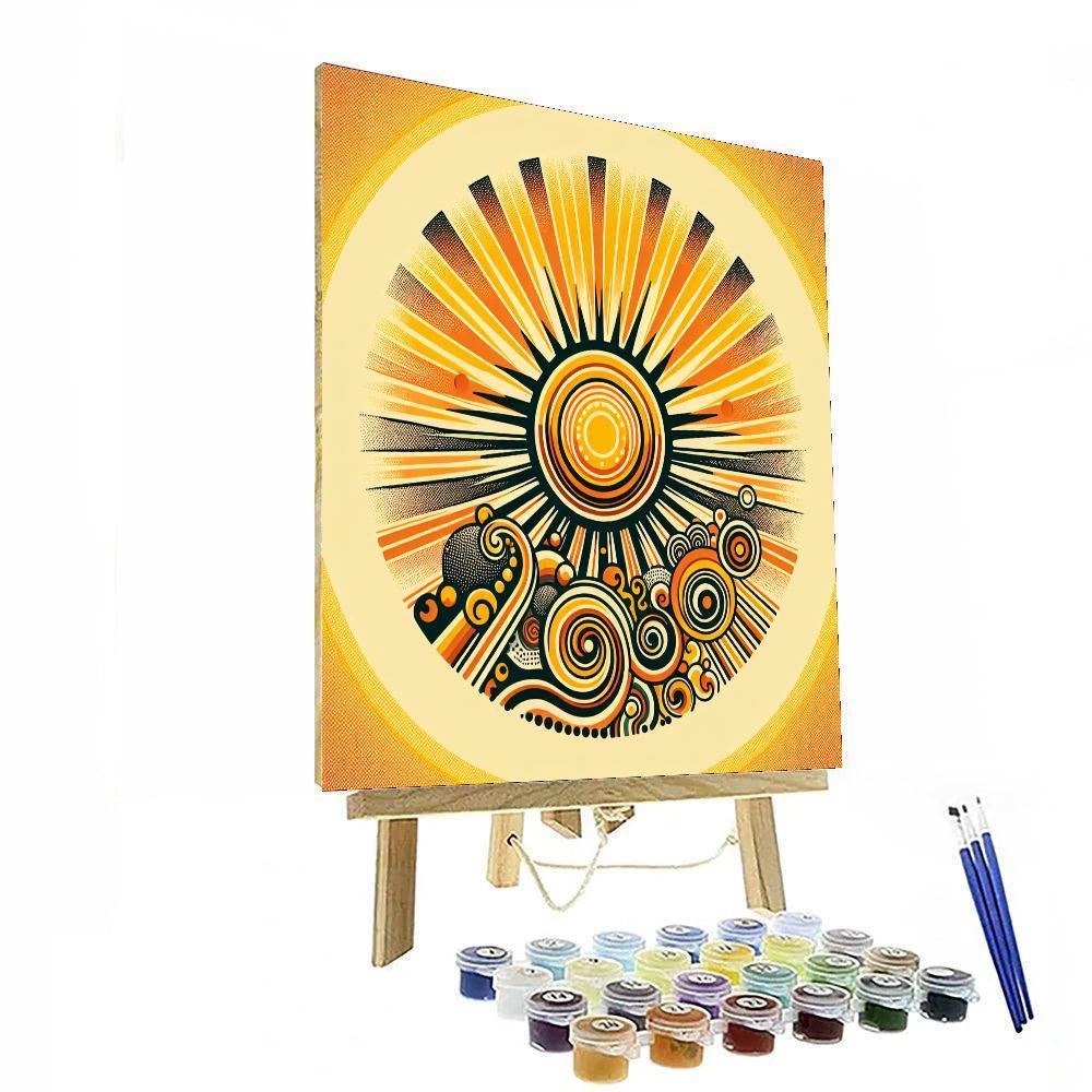 Retro 70s Sunshine Paint By Numbers