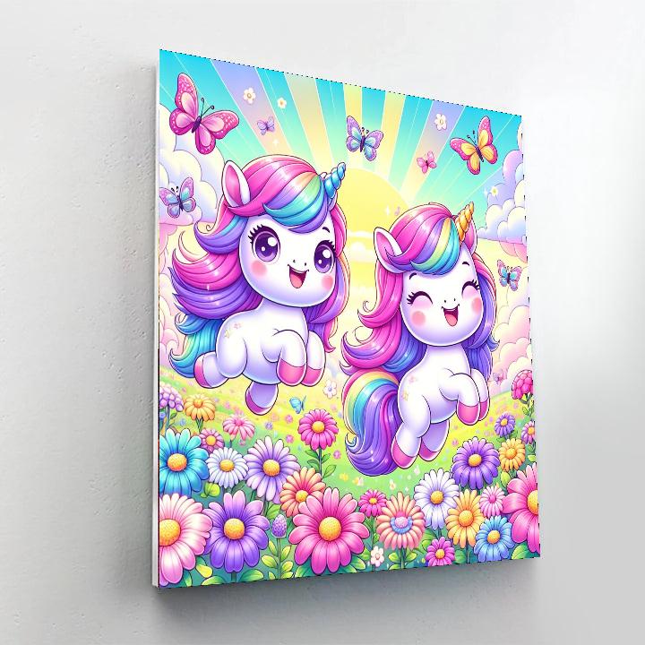 Charming Unicorn Friends Paint By Numbers Art