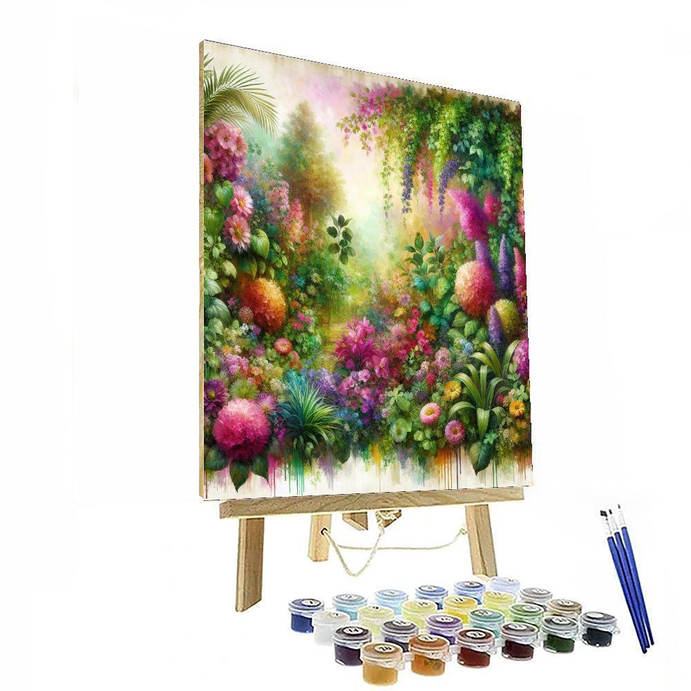 Floral Cascade Symphony DIY Paint By Numbers