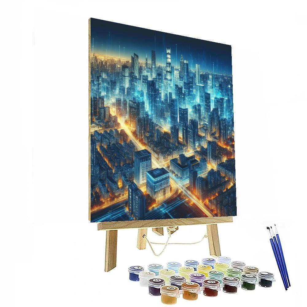 Dynamic City Pulse Painting By Numbers Kit