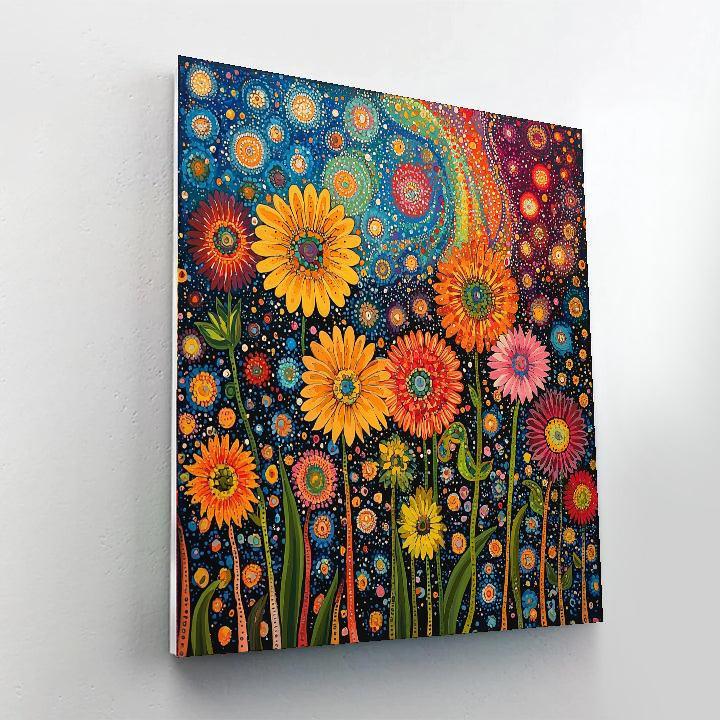 Yayoi Kusama Inspired Cosmic Blossom Harmony  Paint By Numbers