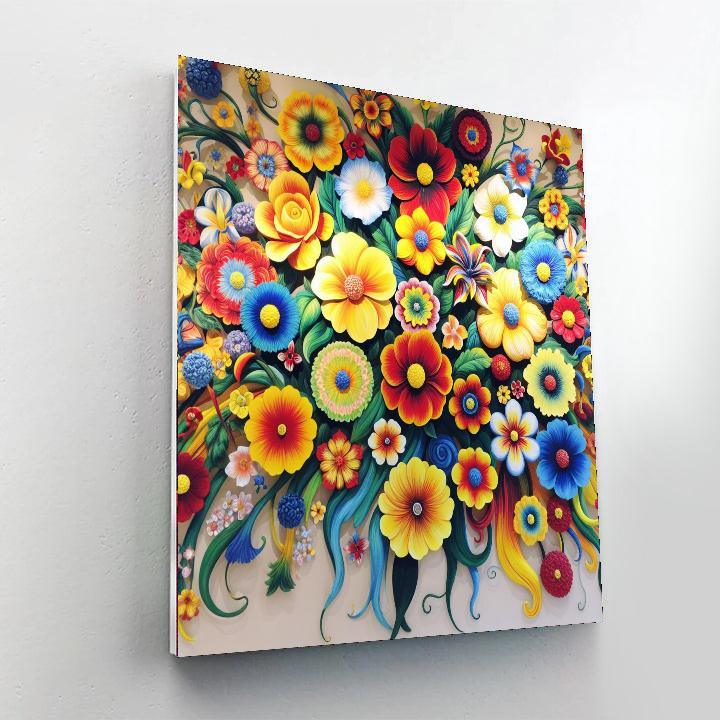 Cheerful Floral Fantasy Painting By Numbers Kit