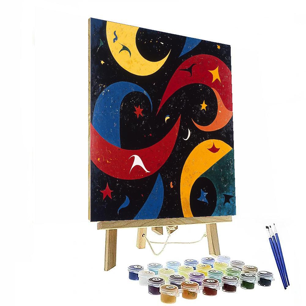Joan Miró Inspired Dreamscape Vortex  Painting Number Kit
