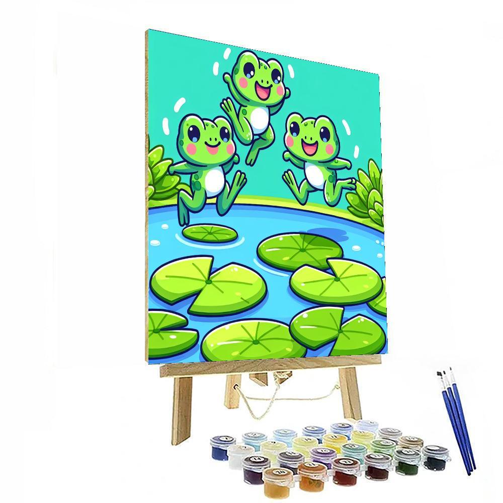 Friendly Forest Frogs Paint By Color