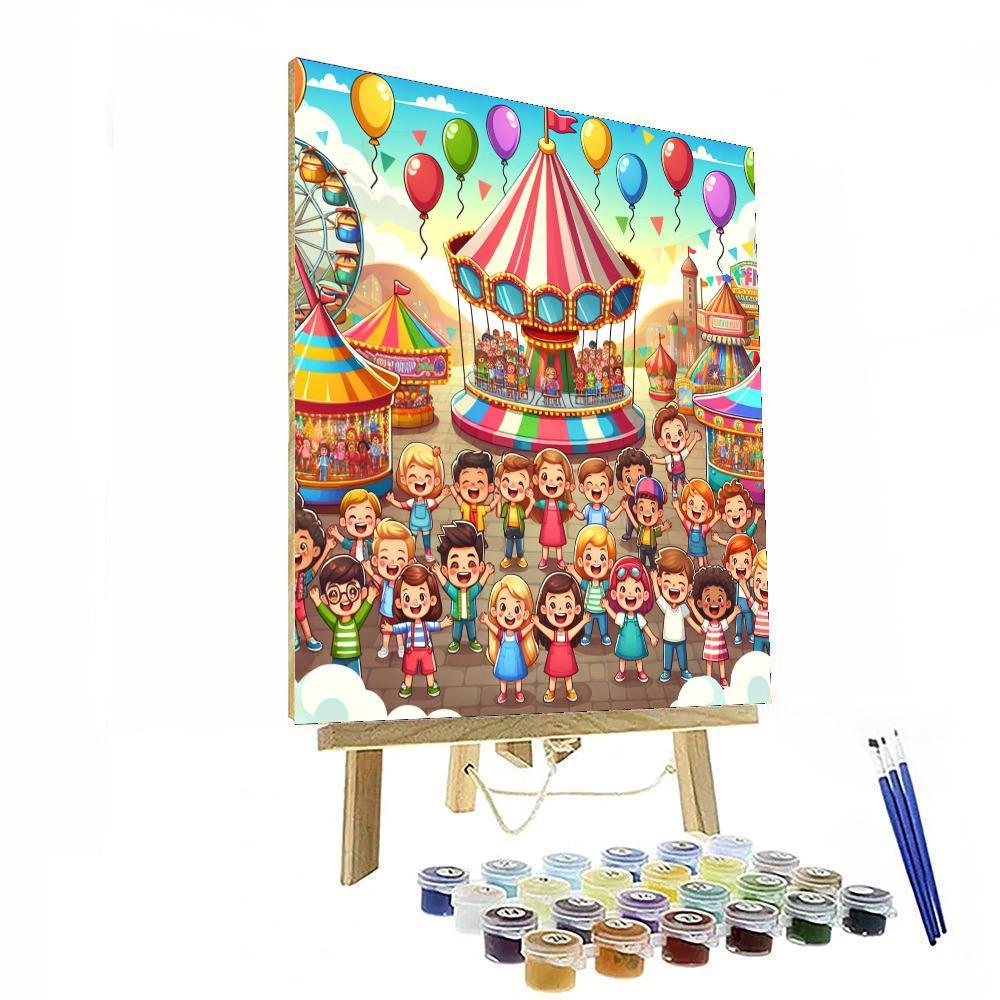 Festive Fairground Fun Paint By Numbers Art