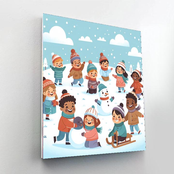 Colorful Winter Festivities Paint By Number