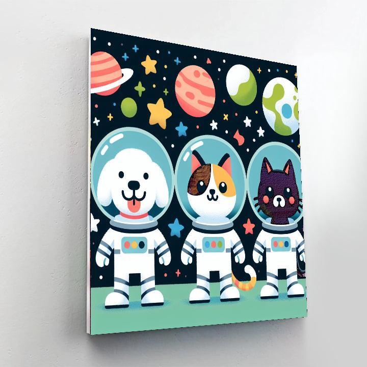 Space Animals Exploration Paint By Numbers