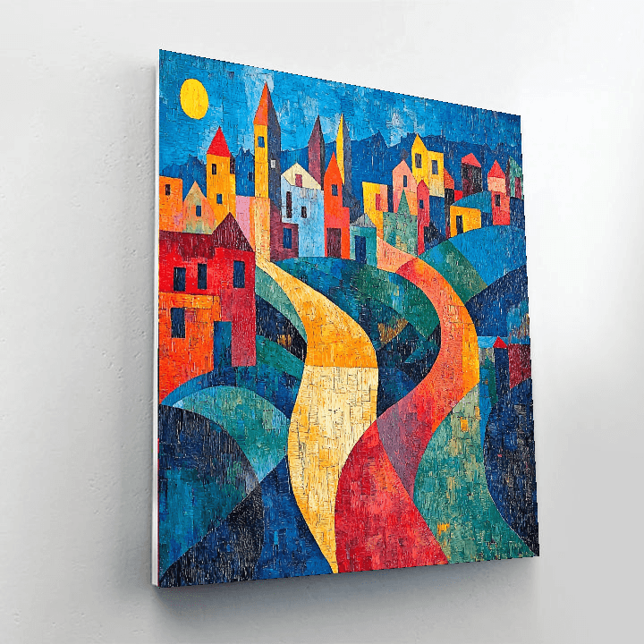 Pablo Picasso Inspired Whimsical Cityscape Paint By Numbers Kits