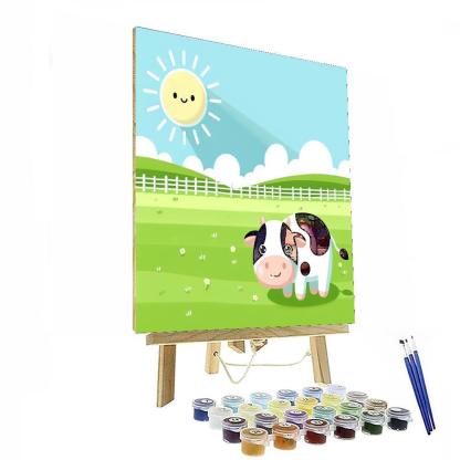 Charming Cow Number Painting