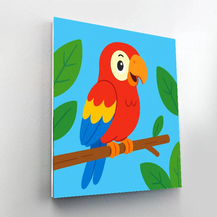 Radiant Parrot Paint By Numbers