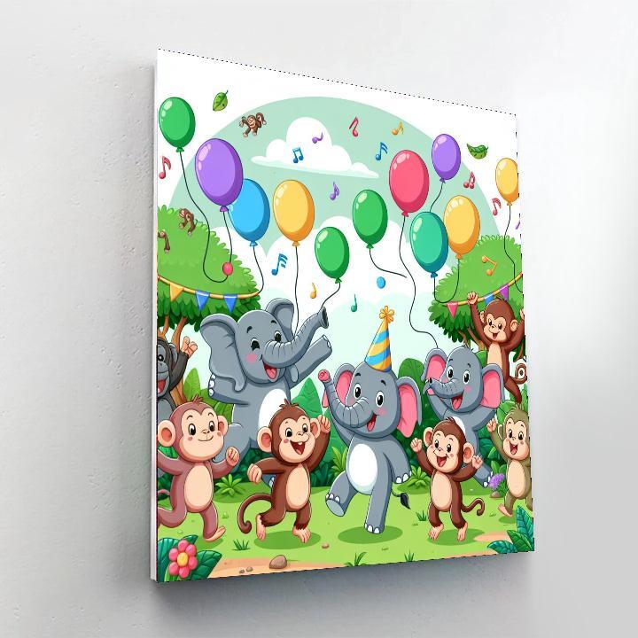 Jungle Animal Party Painting By Numbers Kit