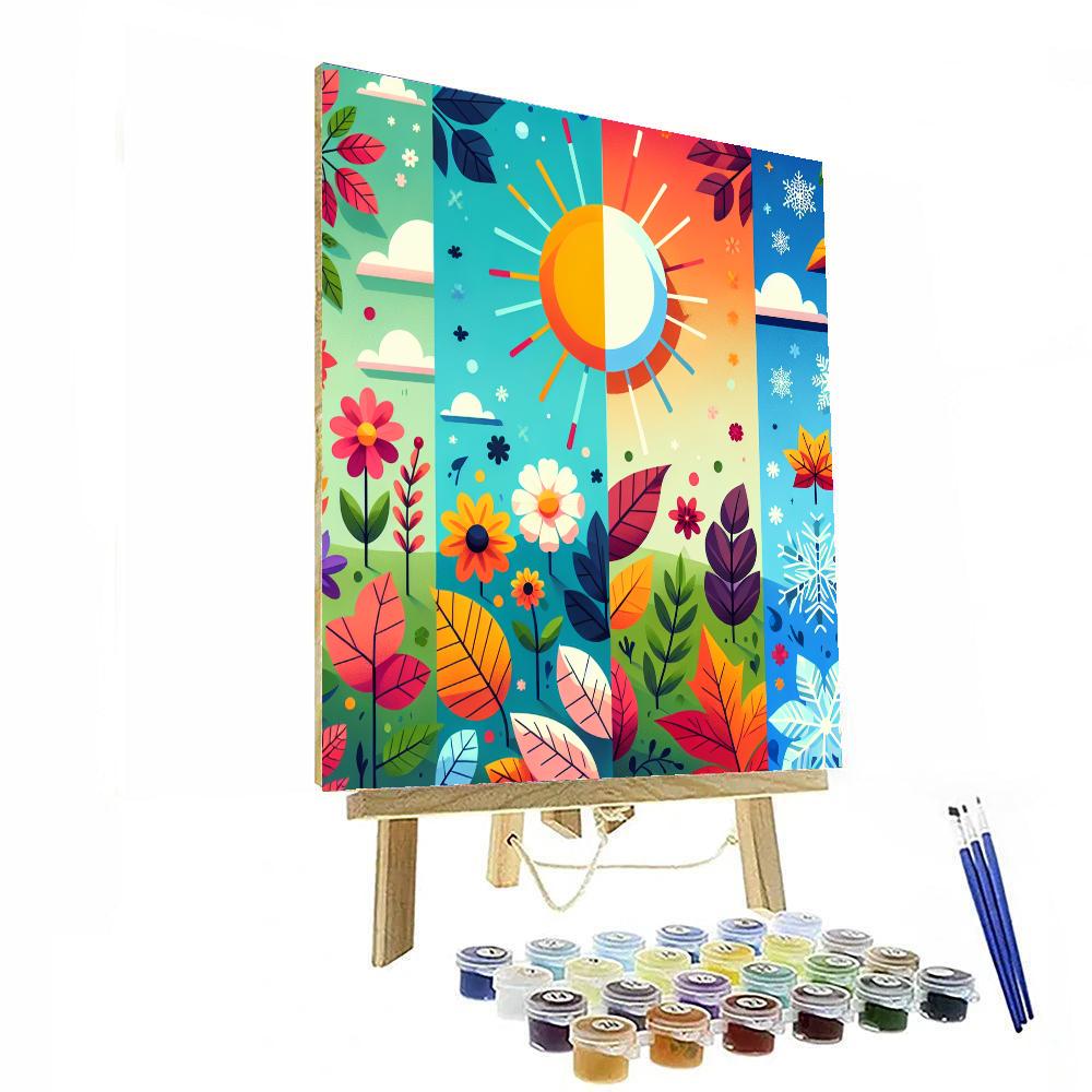 Magical Seasons: Changing Weather Number Painting