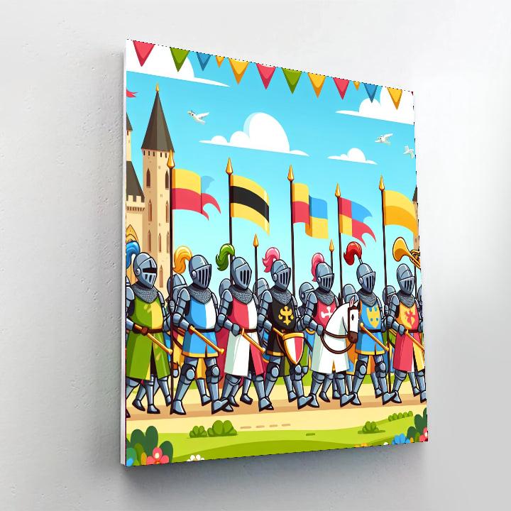Royal Knight's Parade Painting By Numbers Kit