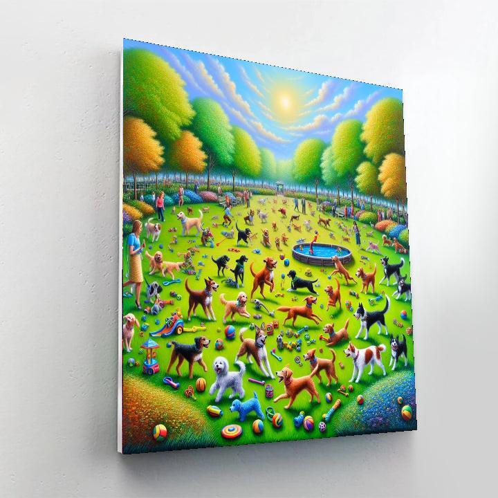 Dog's Delightful Day Painting By Numbers Kit