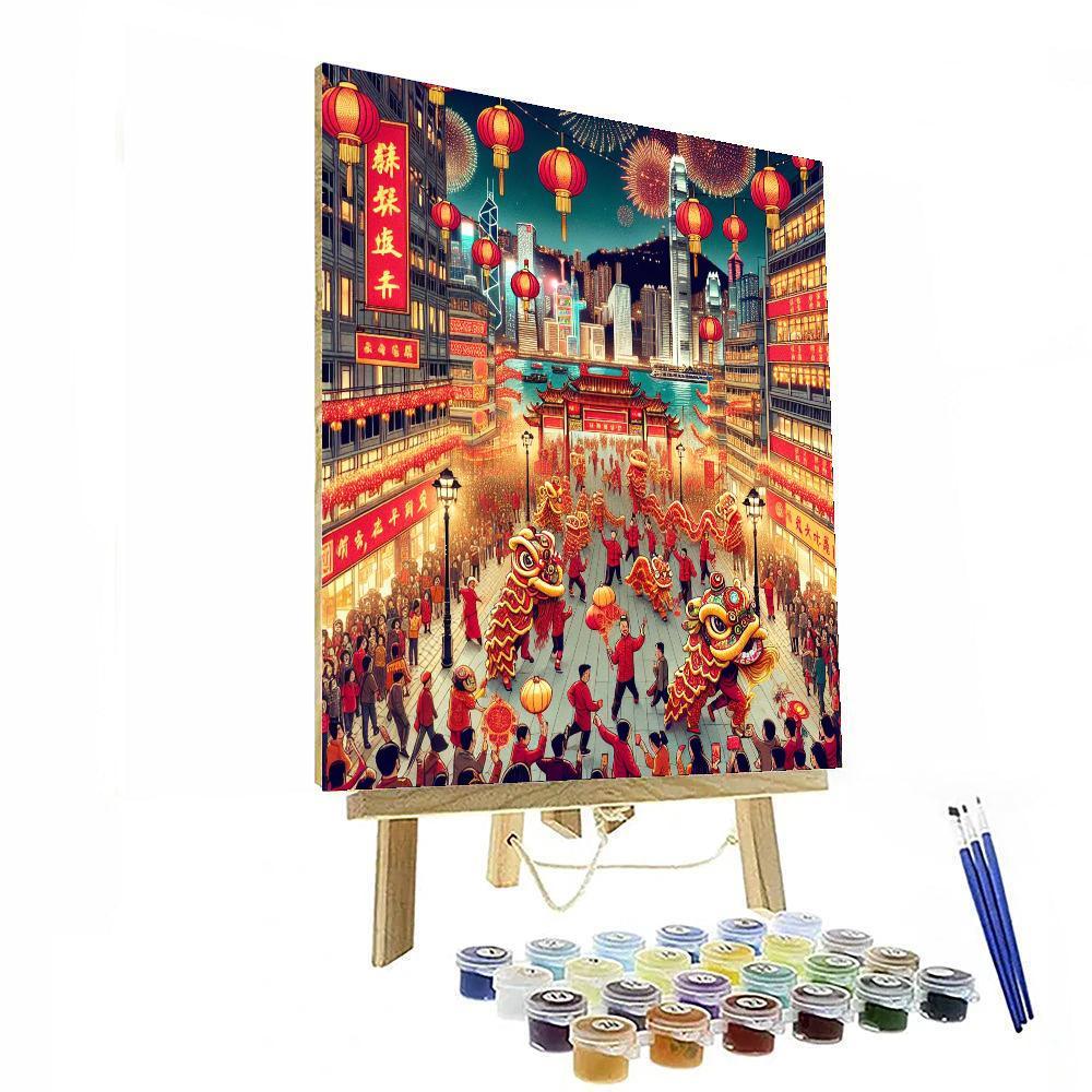 Chinese New Year - Hong Kong, China Paint By Numbers Art