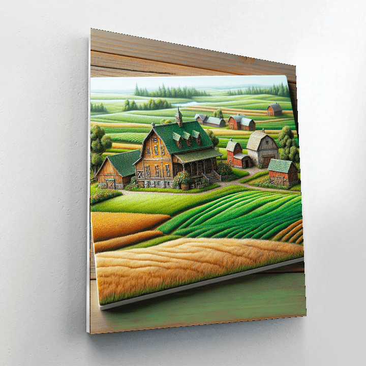 Quaint Rustic Farmhouse Painting Number Kit