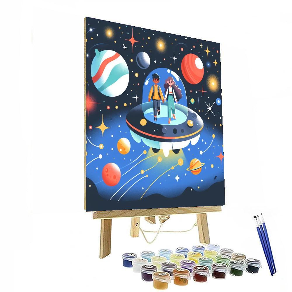 Galaxy Travelers Paint By Numbers Art