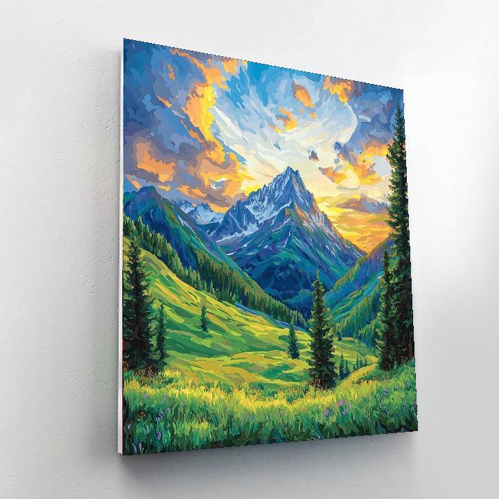 Paul Cézanne Inspired Mountain Symphony  Painting By Numbers Kit